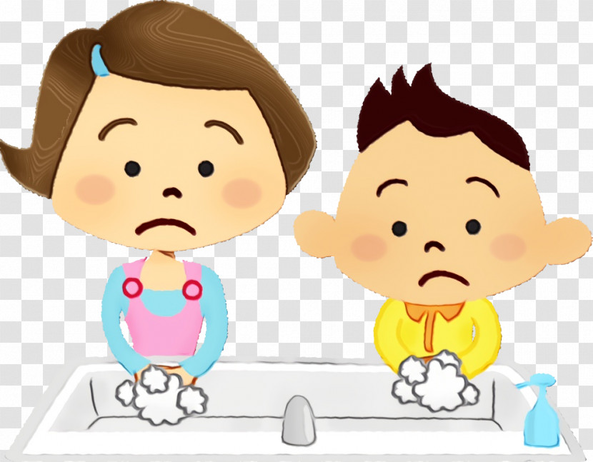 Cartoon Nose Cheek Child Sharing Transparent PNG