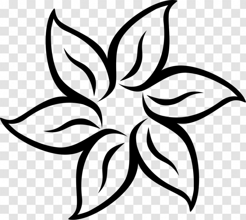 Flower Black And White Clip Art - Visual Arts - Decorative Cliparts Design Transparent PNG