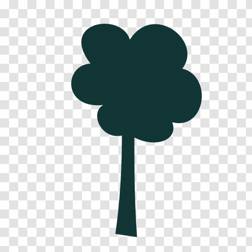 Petal Shamrock Teal Leaf Tree - Double Twelve Posters Shading Material Transparent PNG