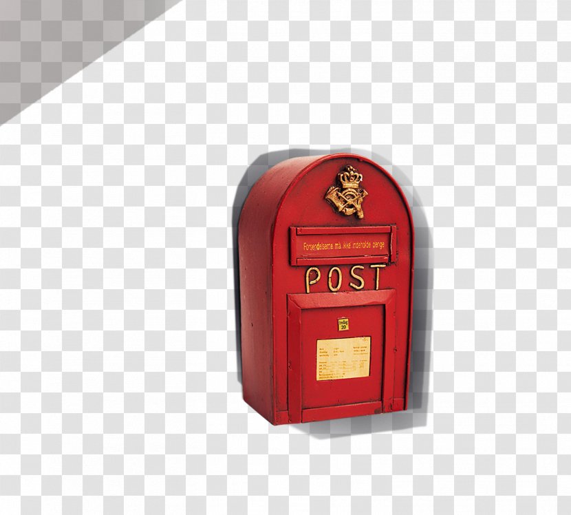 Courier Delivery Euclidean Vector - Post Box - Clear Flowers Red Iron Mailbox Transparent PNG