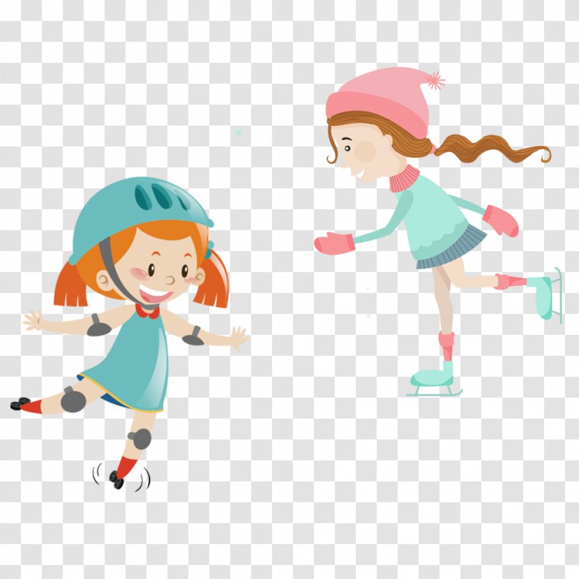 Illustration Clip Art Ice Skating Image Roller - Fictional Character Transparent PNG