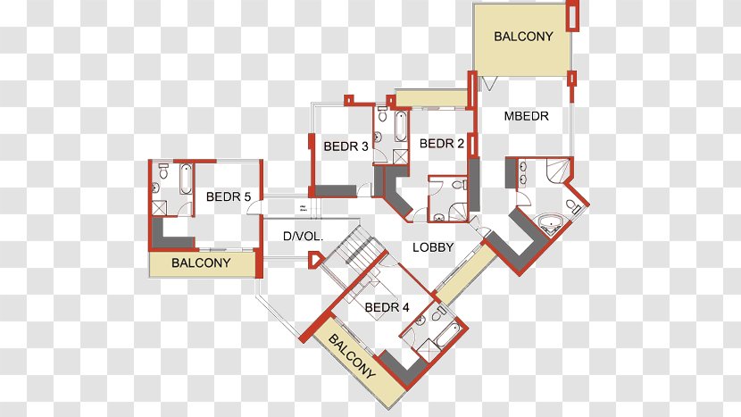 Floor Plan House Interior Design Services - Watercolor - Basement Guest Bedroom Ideas Transparent PNG