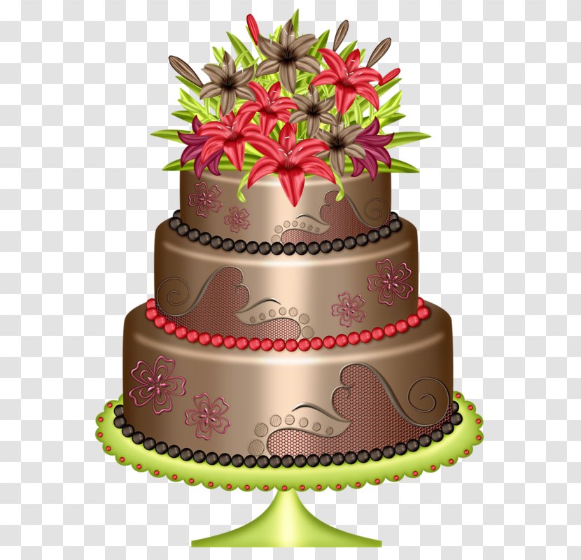 Birthday Cake Wedding Chocolate Layer Clip Art - Flower Transparent PNG