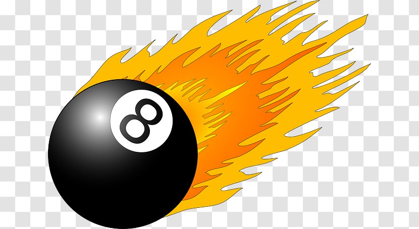 8 Ball Pool Eight-ball Billiard - Rack - Cartoon Fire Transparent PNG
