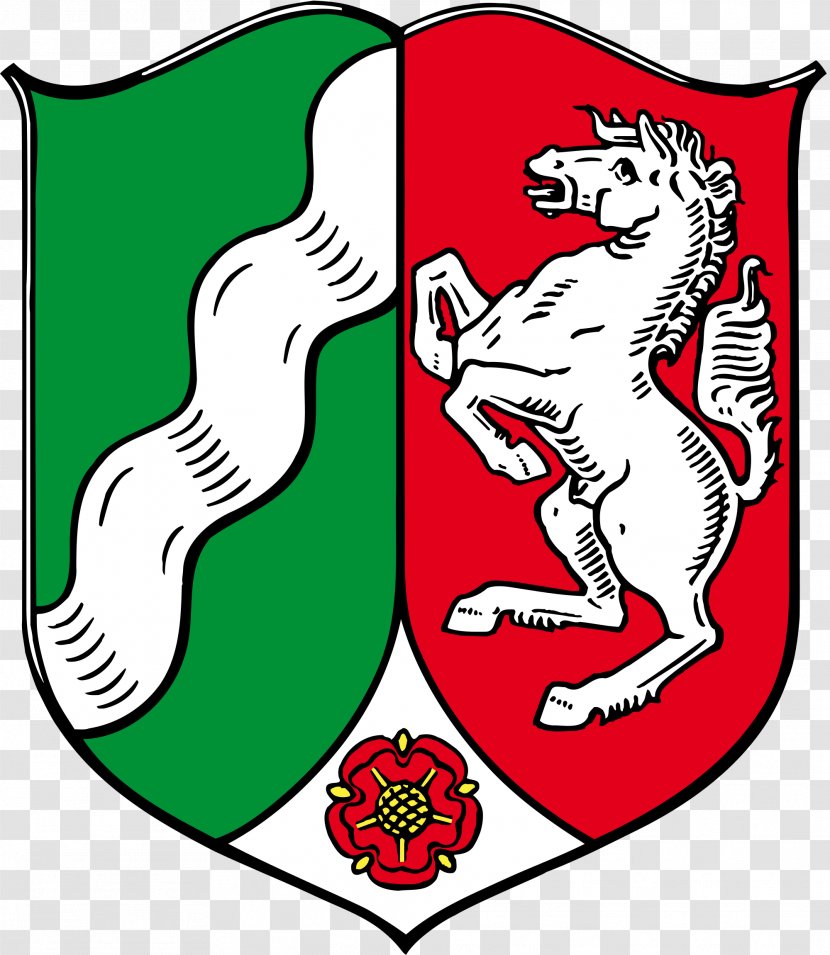 Coat Of Arms North Rhine-Westphalia States Germany - Saxon Steed - Eisenbahn Transparent PNG