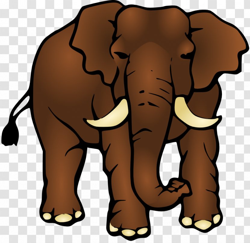 Asian Elephant African Clip Art Coloring Book Openclipart - Drawing - Elephants Transparent PNG