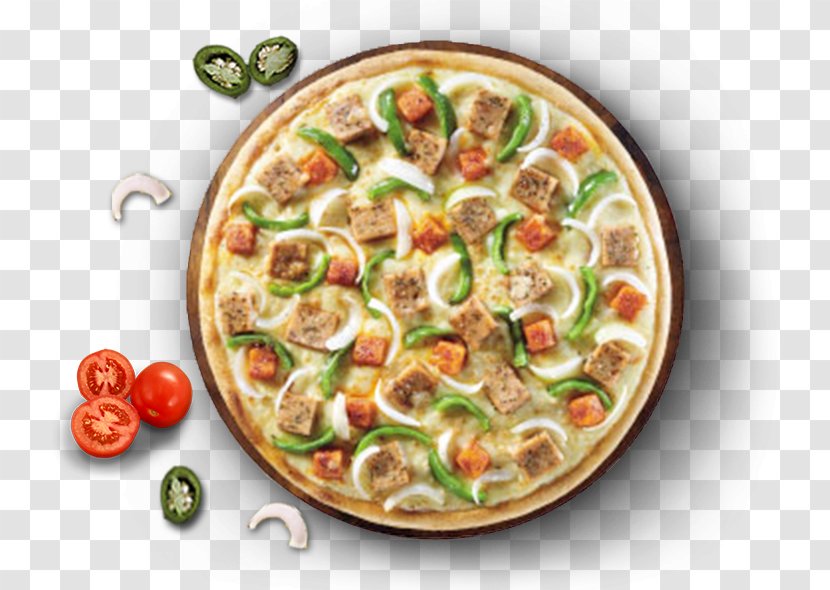 Pizza Barbecue Chicken Vegetarian Cuisine Italian - Food - Non-veg Transparent PNG