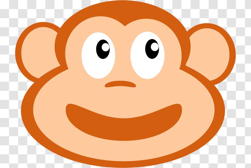 Facial Expression Snout Smile Cartoon Clip Art - Monkey's Clipart Transparent PNG