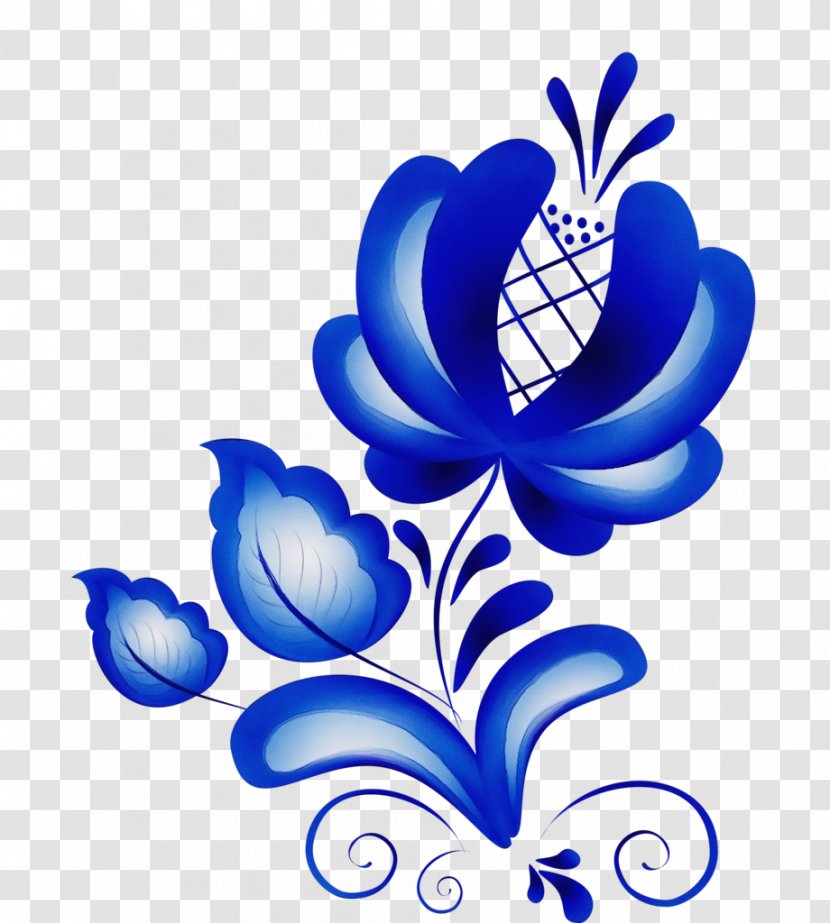 Blue Clip Art Cobalt Plant Flower - Electric Petal Transparent PNG