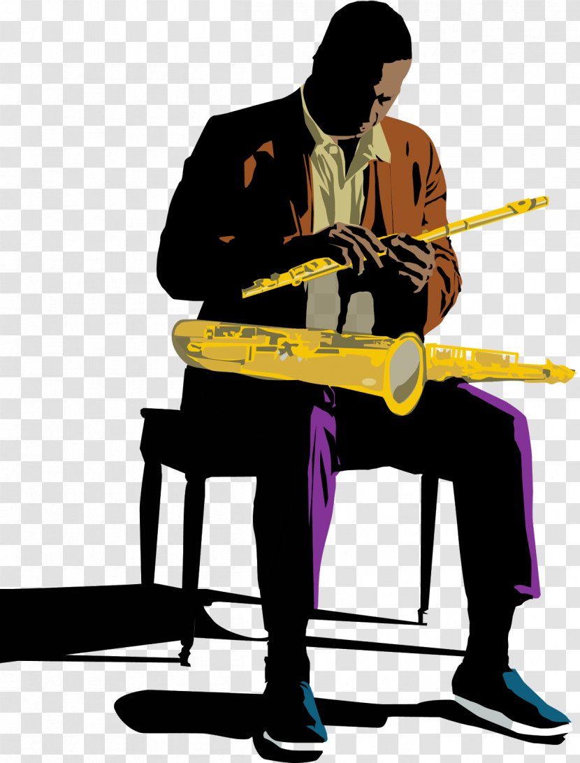 Jazz Musician Art Blues - Cartoon - Musical Instruments Transparent PNG