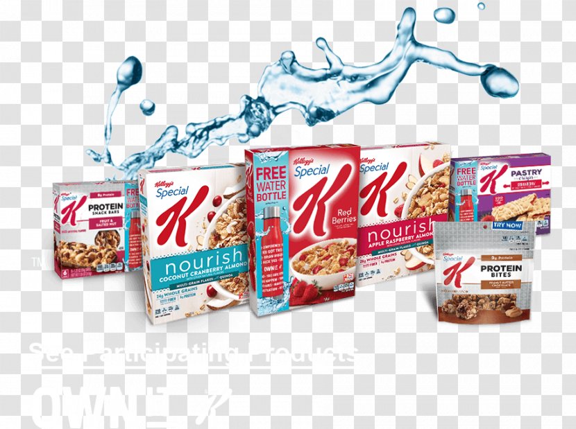 Breakfast Cereal Special K Corn Flakes Kellogg's Water - Brand Transparent PNG