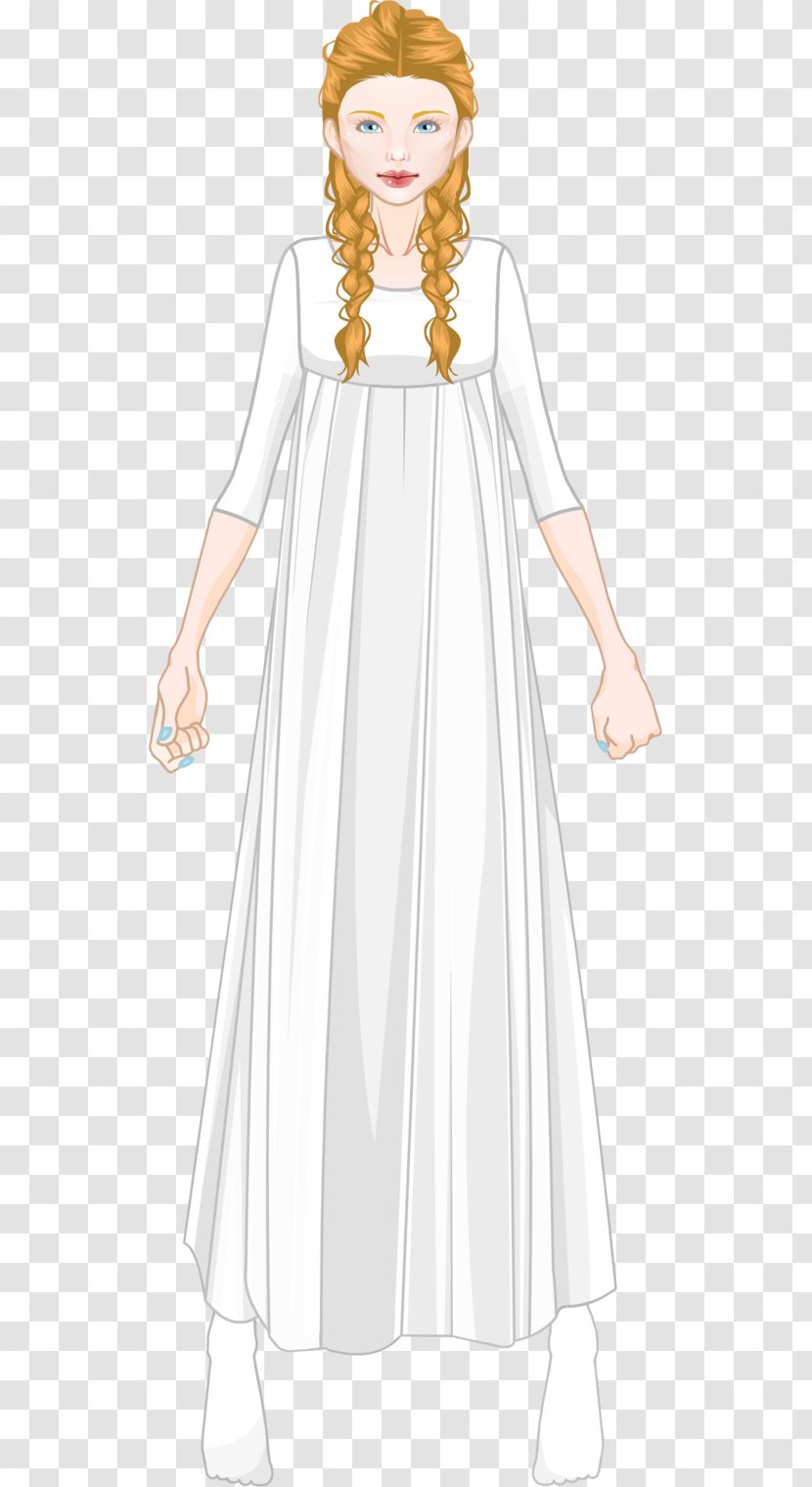 Gown Robe Character Sleeve - Frame - Yellow Dress Transparent PNG