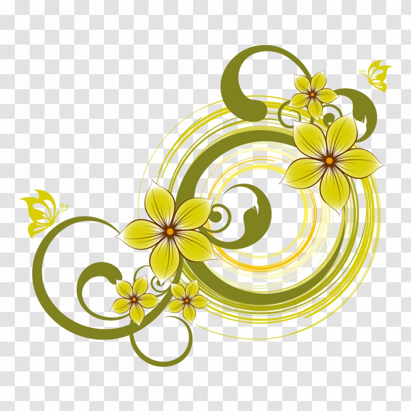 Flower Floral Design Pattern - Vector Circle Transparent PNG