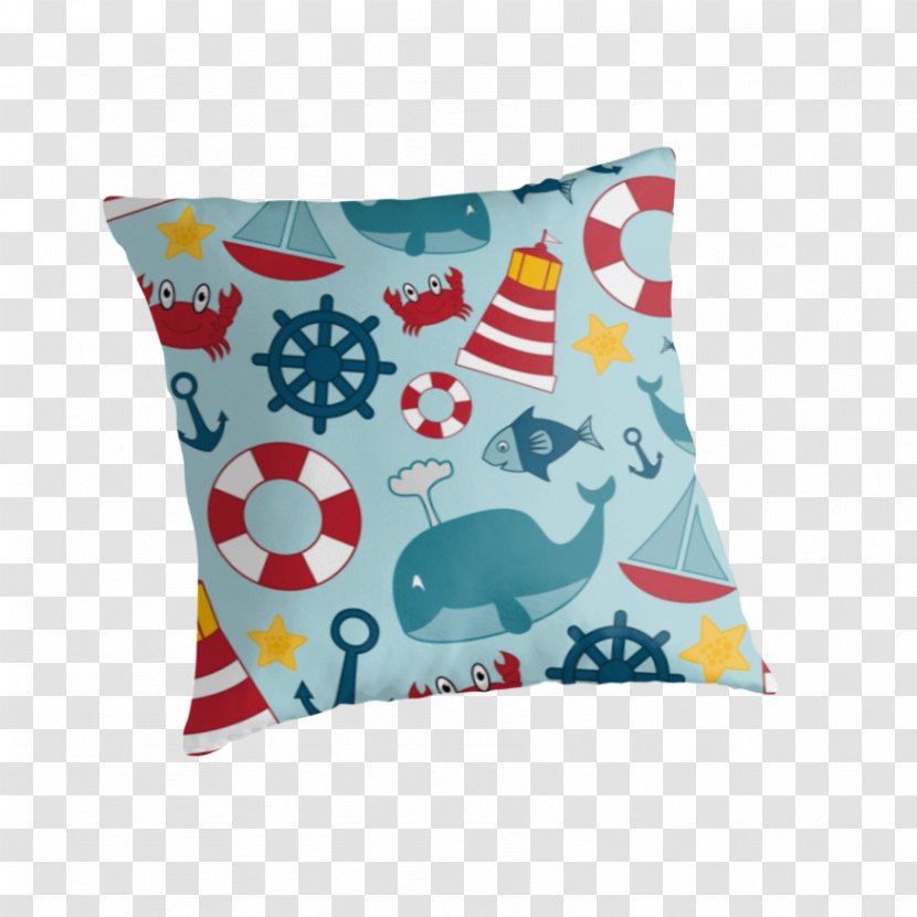 Throw Pillows Cushion Textile Material - Nautical Theme Transparent PNG
