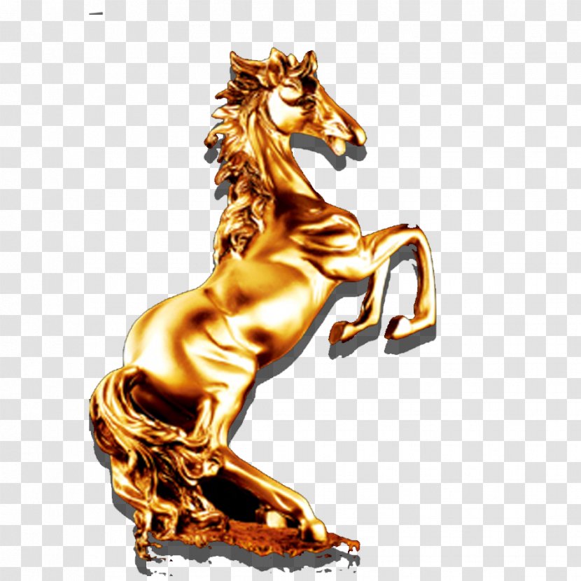 Horse Download - Golden Transparent PNG