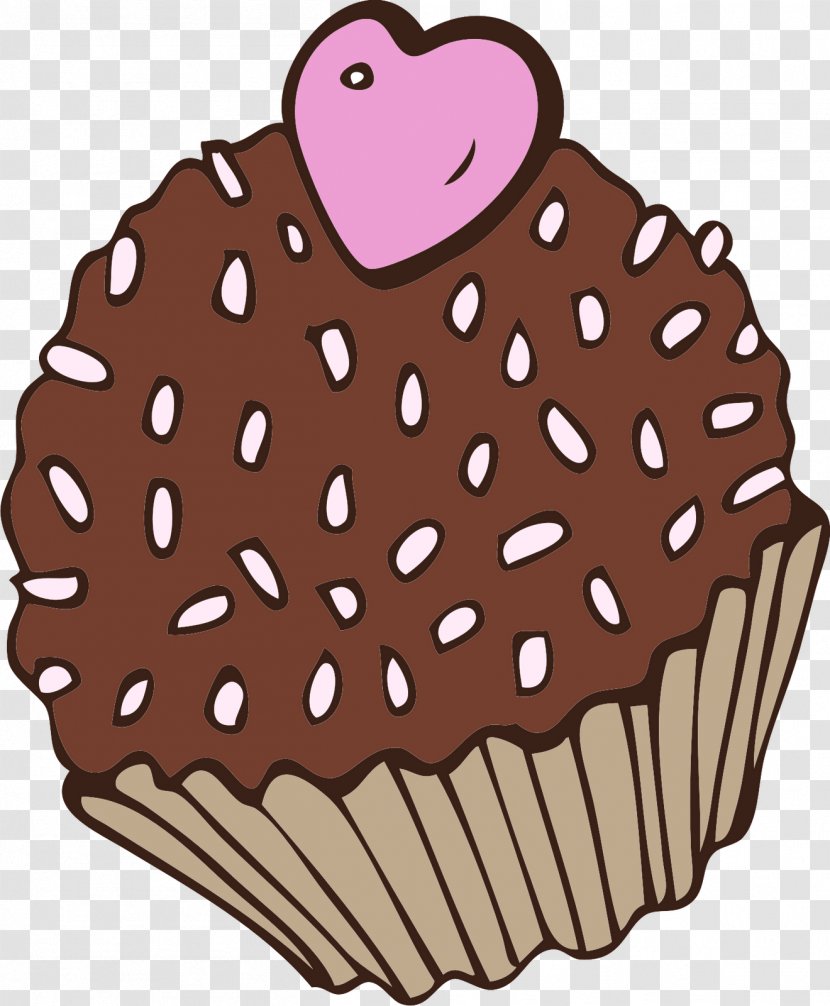 Brigadeiro Cupcake Chocolate Truffle Sundae Drawing - Gourmet - 20 Transparent PNG