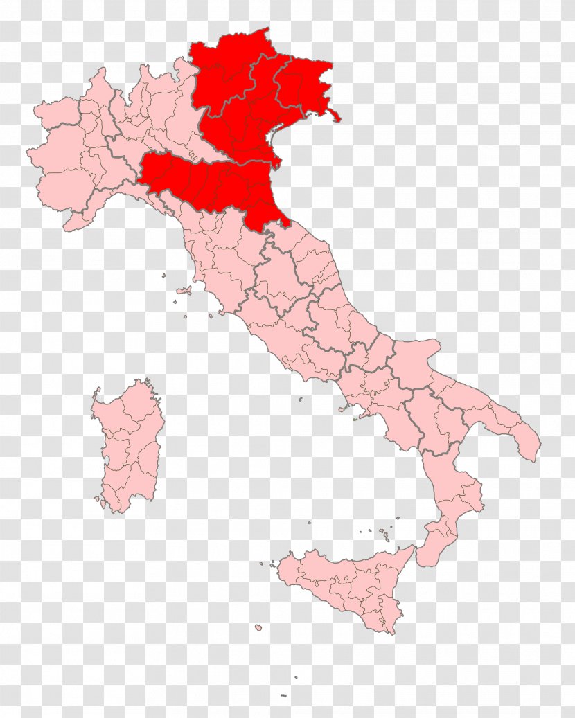 Regions Of Italy Italian General Election, 2018 1963 Map - Art Transparent PNG