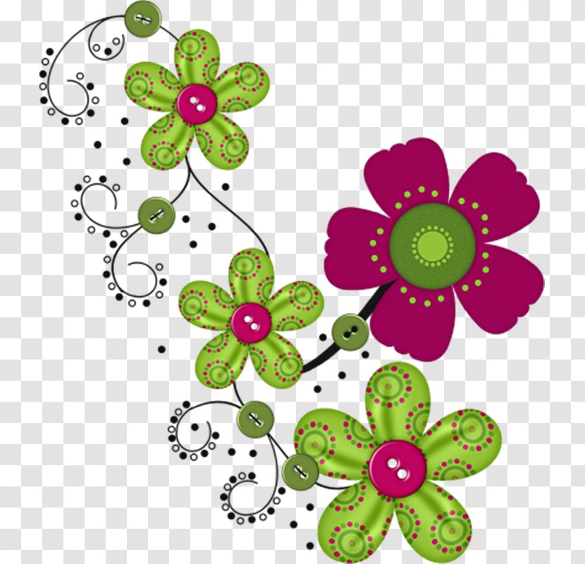 Digital Scrapbooking Paper Flower Clip Art - Floral Design Transparent PNG
