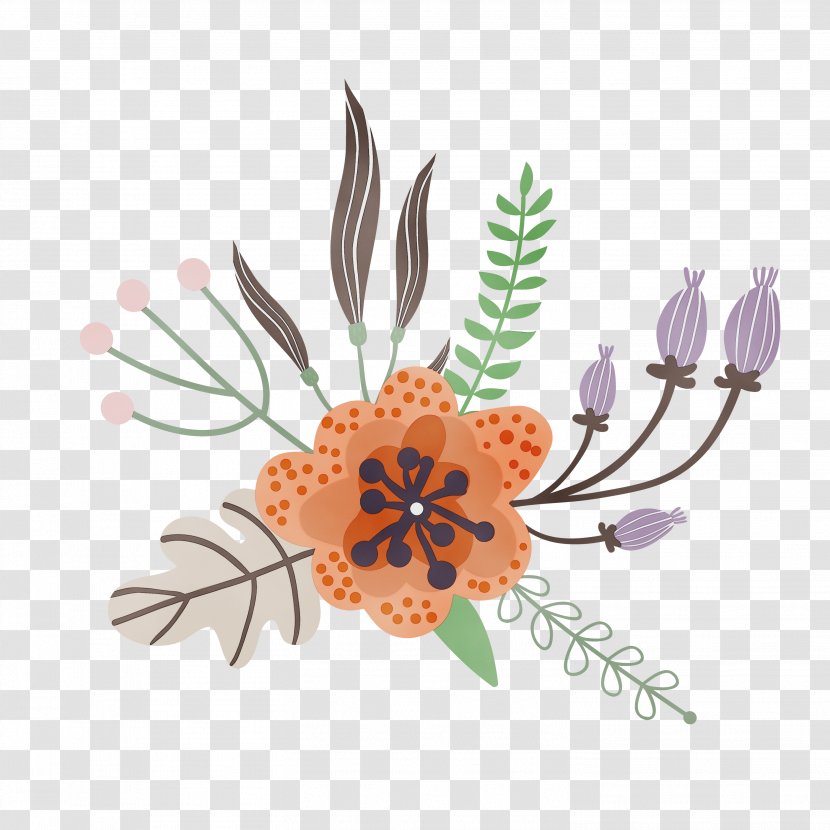 Watercolor Flower Background - Plants - Cut Flowers Bouquet Transparent PNG