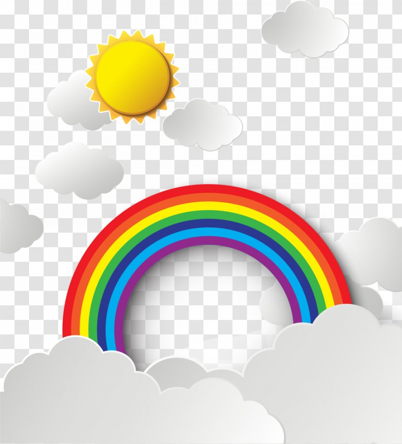 Sky Rainbow Cloud - Rain - Cartoon Renderings Transparent PNG