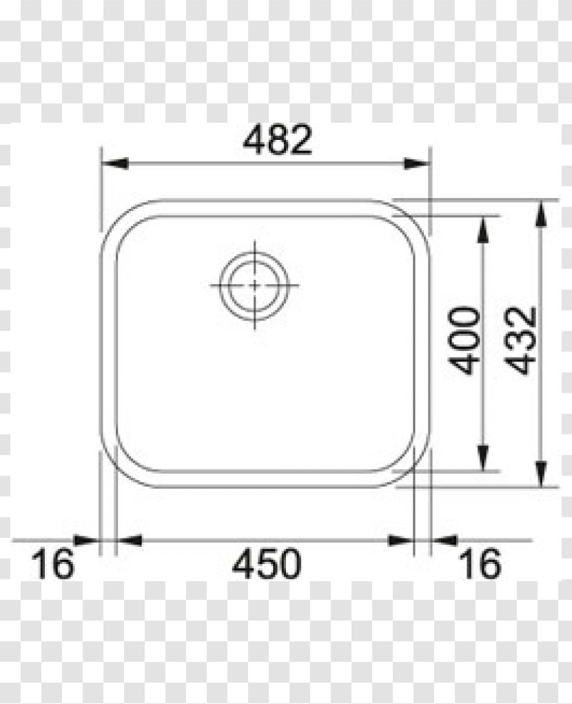 Kitchen Sink Franke Stainless Steel - Black And White Transparent PNG