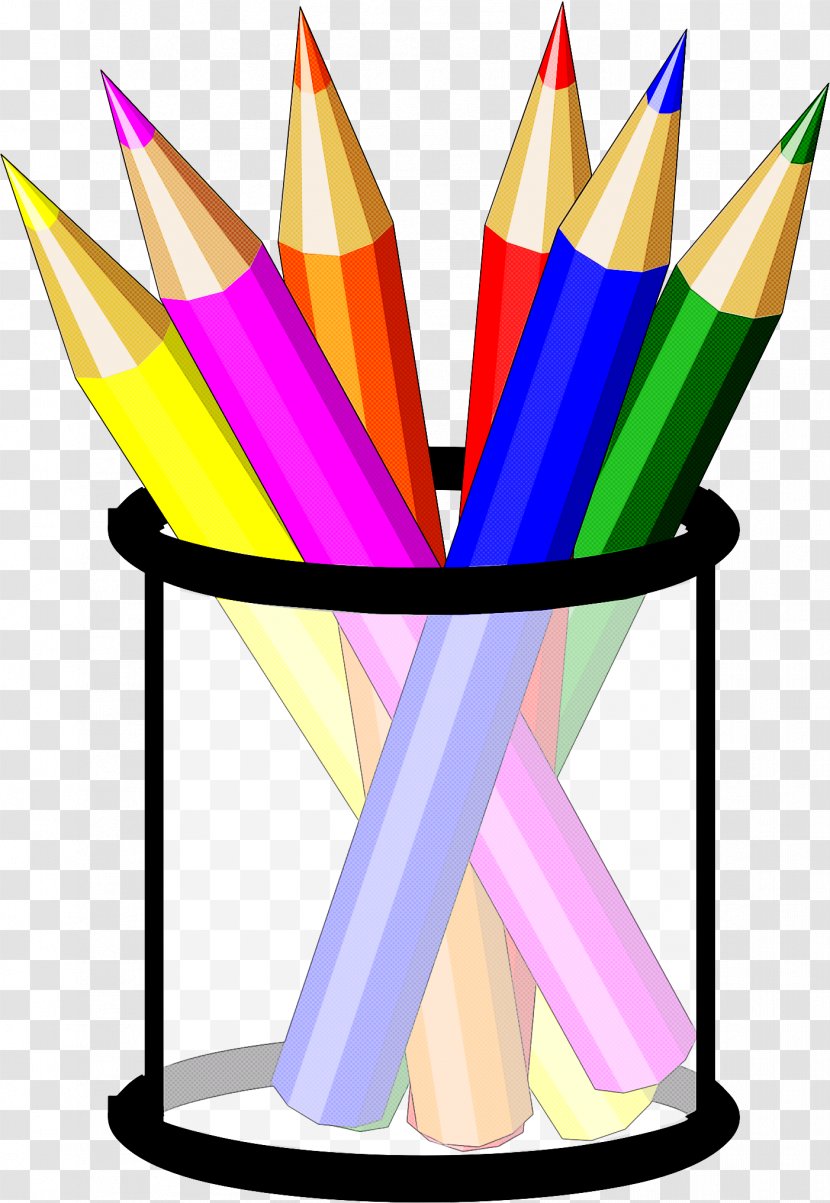 Clip Art Pencil Writing Implement Cone Graphic Design - Crayon - Office Supplies Transparent PNG