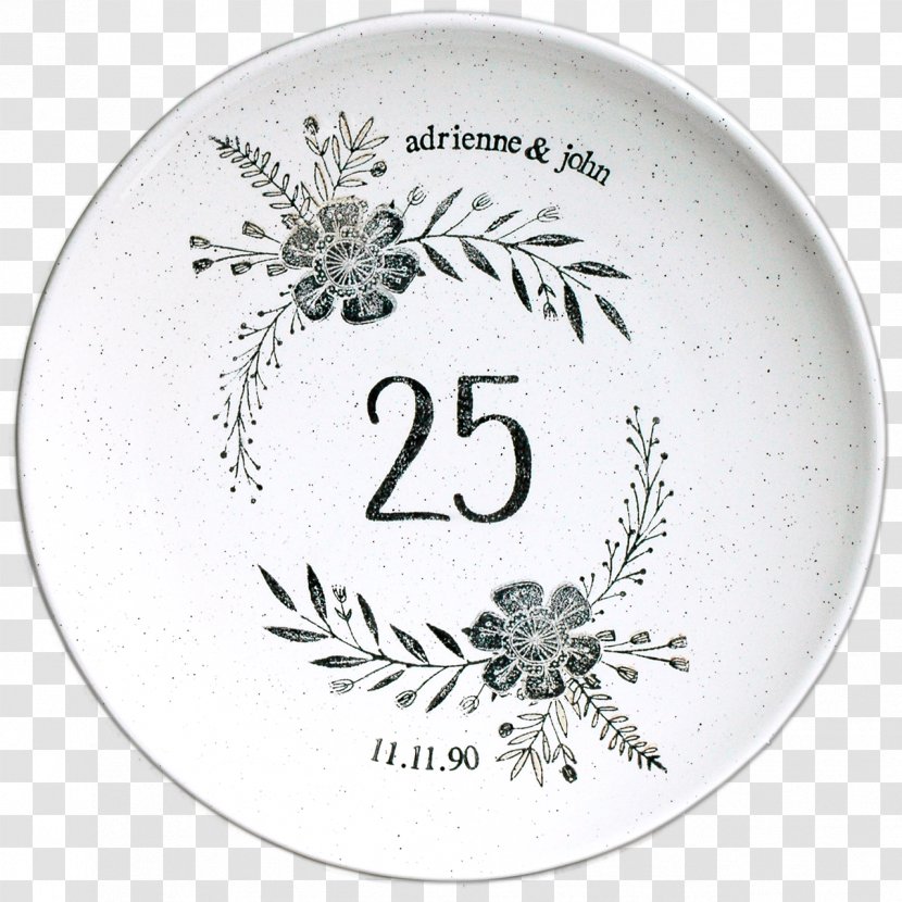 Wedding Anniversary Plate Gift - Bisque Transparent PNG