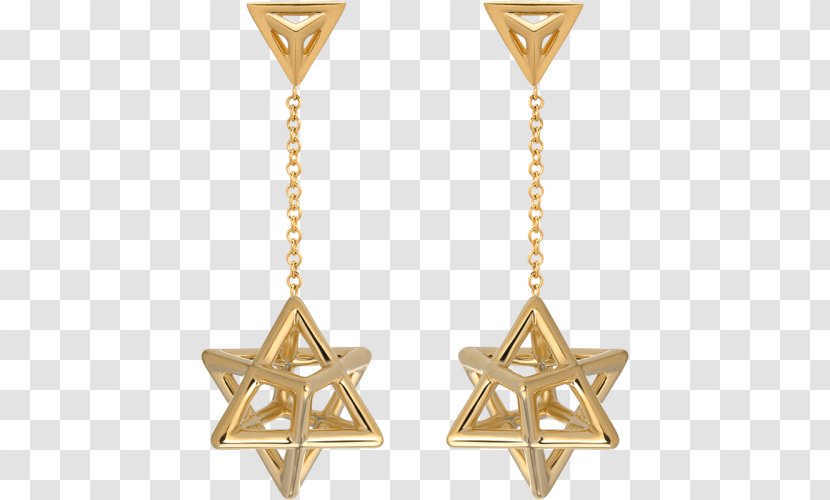 Earring Jewellery Merkaba Jewelry - Star Of David - Fine In Beverly Hills Gold Charms & PendantsPlatinum Safflower Three Dimensional Transparent PNG