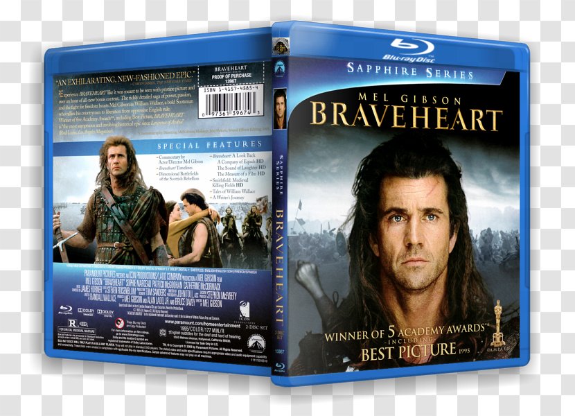 Braveheart Blu-ray Disc DVD Hollywood Film - Multimedia - Dvd Transparent PNG