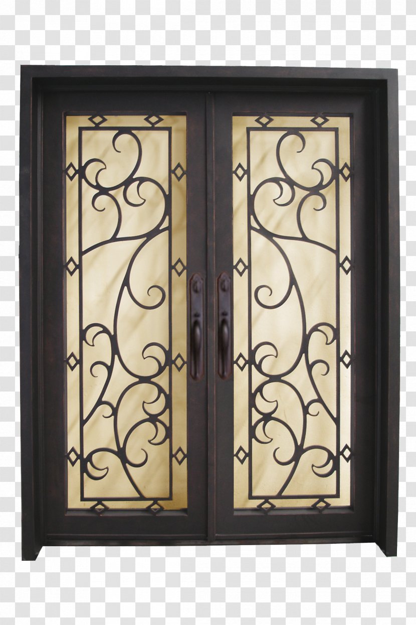 Iron Door Sidelight Transom Arch - Double Transparent PNG