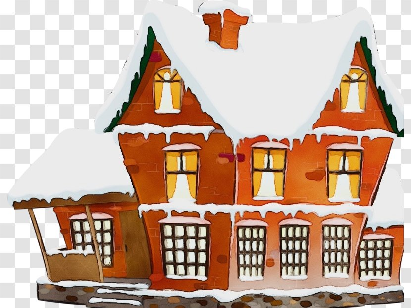 Property House Home Roof Real Estate - Wet Ink - Building Gingerbread Transparent PNG