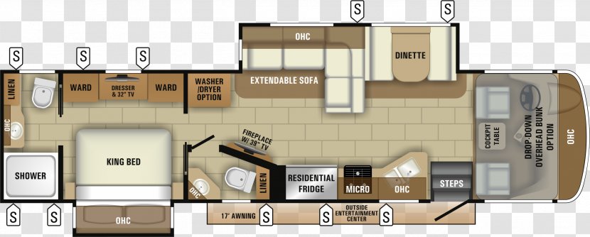 Floor Plan Campervans Jayco, Inc. Elkhart - Architecture - Pass Through The Toilet Transparent PNG