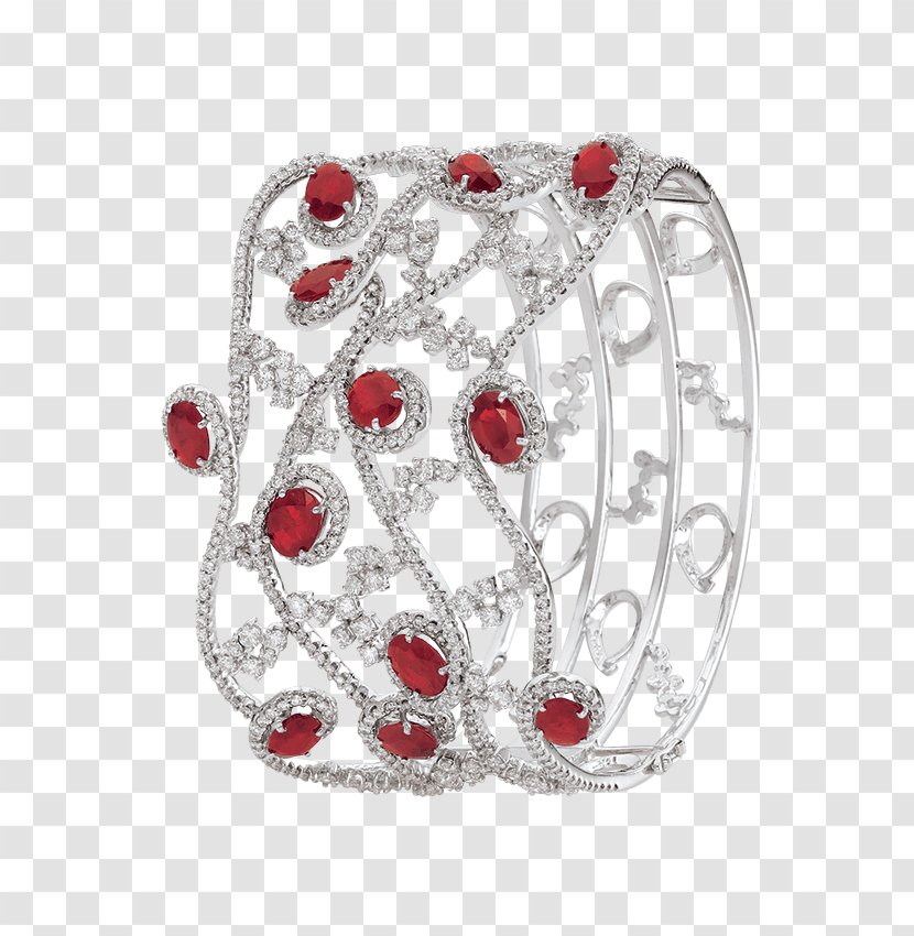 Ruby Jewellery Earring Diamond - Silver Transparent PNG