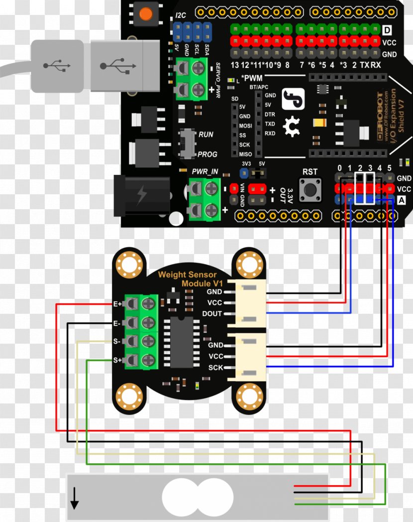 Microcontroller Arduino Sensor Load Cell Wiring - Computer Software - Sense Of Connection Transparent PNG