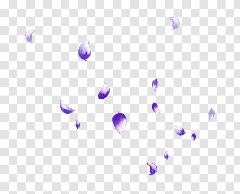 Purple Blue Petal Google Images - Hand Painted Petals Flying Down Floating Material Transparent PNG