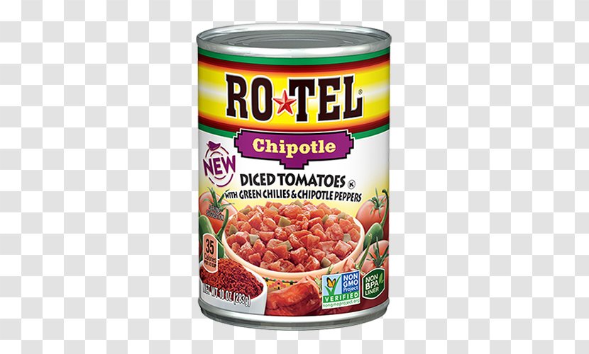 Chili Con Carne Ro-Tel Chipotle Pepper Tomato - Recipe Transparent PNG