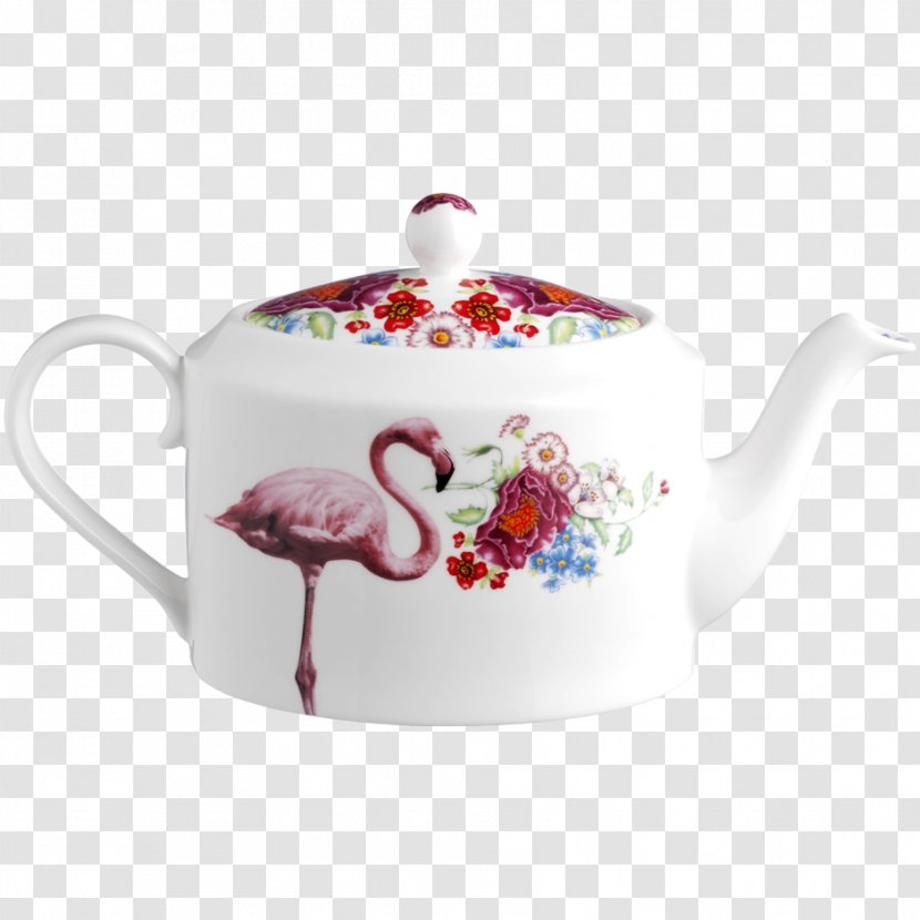 Flamingos Teapot Kettle Bird Porcelain - Water Transparent PNG