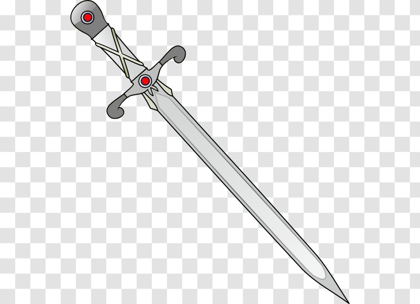 Knightly Sword Middle Ages Clip Art - Longsword - Cliparts Transparent PNG