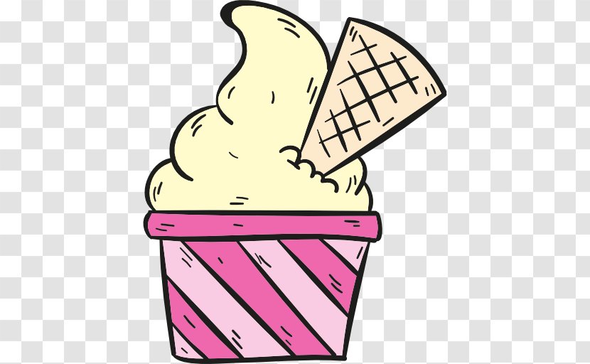 Ice Cream Cones Sundae Fast Food - Pink Transparent PNG