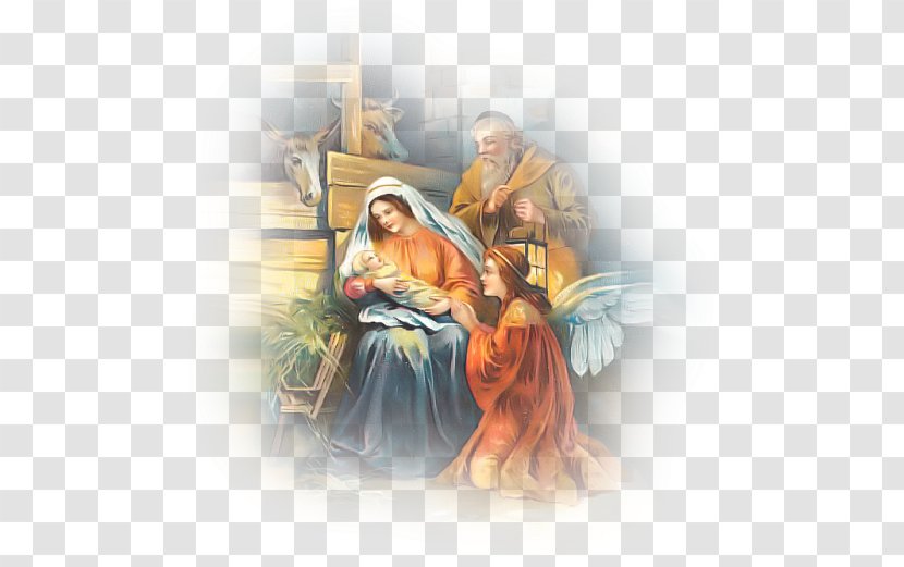 Christmas Catholicism Nativity Scene Giphy Holy Family - Gift - Resurrection Of Jesus Transparent PNG