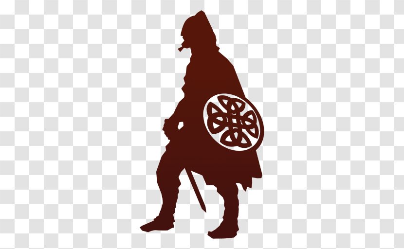 Silhouette Viking Warrior Transparent PNG