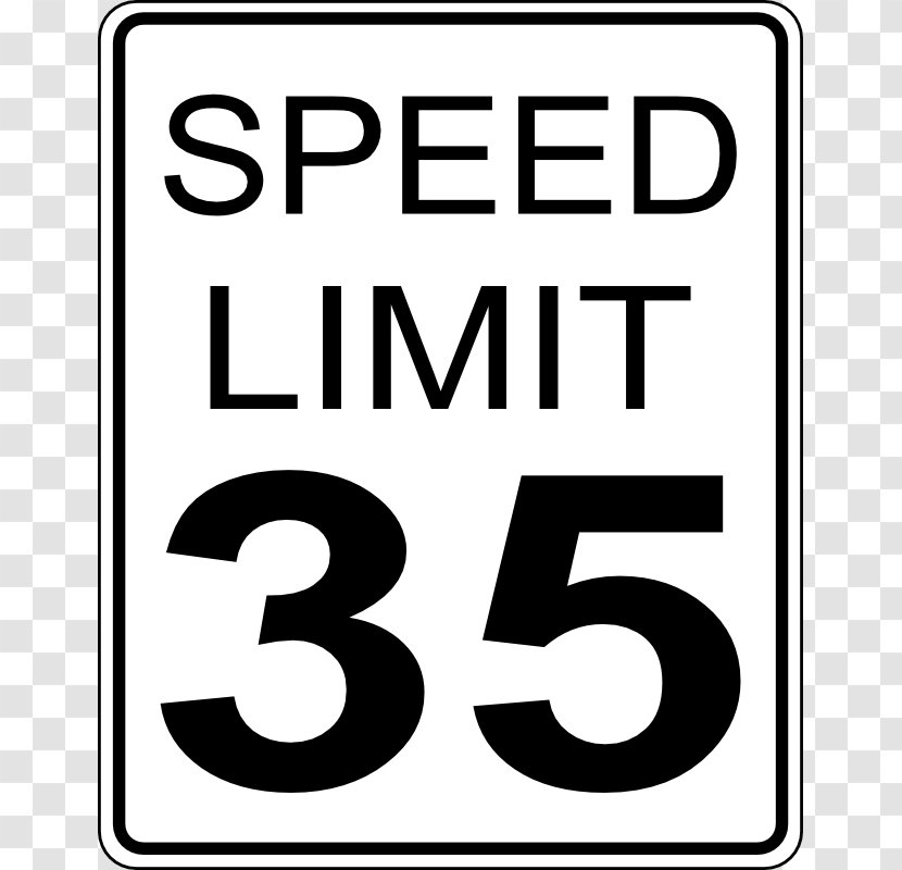 Speed Limit Traffic Sign Clip Art - Pictures Transparent PNG