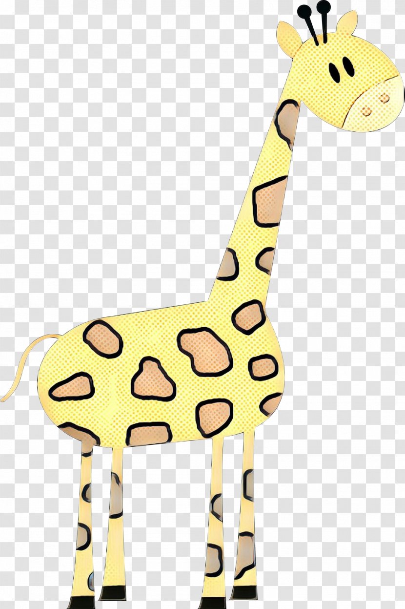 Giraffe Cartoon - Yellow - Wildlife Transparent PNG