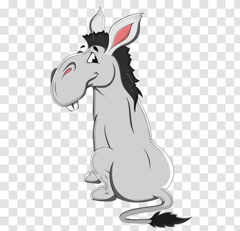 Donkey Horse Dog - Like Mammal - Gray Transparent PNG