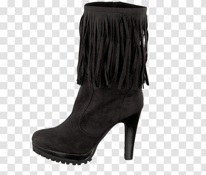 High-heeled Footwear Boot Shoe Suede - High Heeled - Fringe Transparent PNG