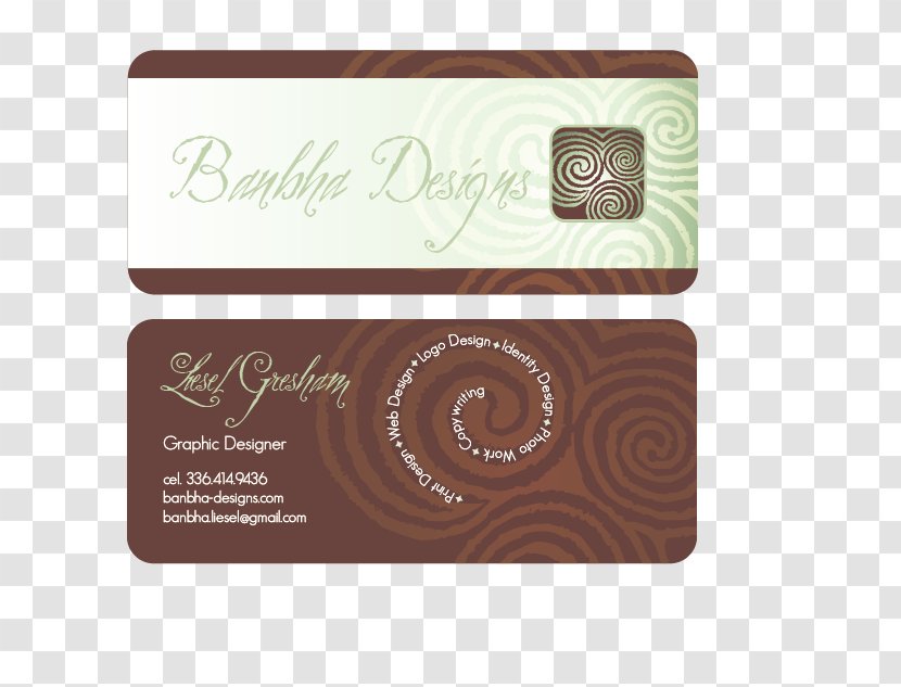 Brand Confectionery Font - Brown - Art Buwen Business Card Design Transparent PNG