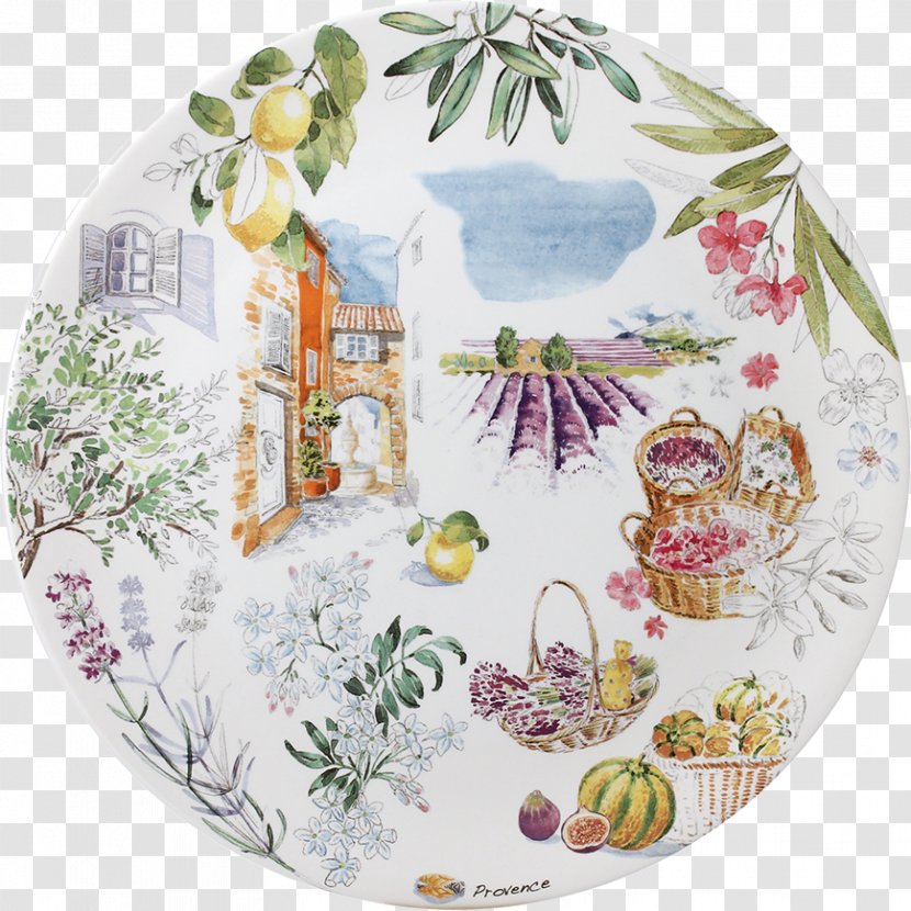 Plate Provence Faïencerie De Gien Platter - Dish Transparent PNG