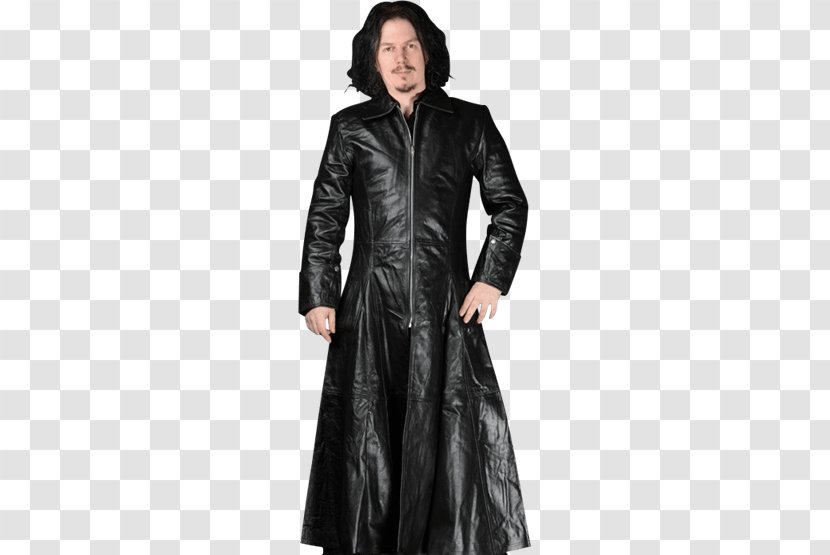 Overcoat Leather Jacket - Coat Transparent PNG
