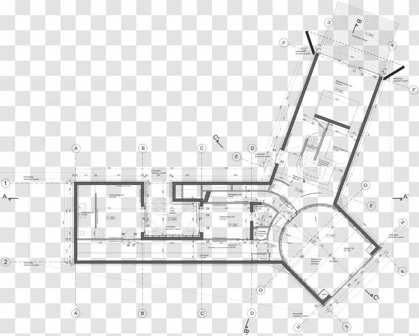 Floor Plan Architecture House Building - Villa - View Transparent PNG