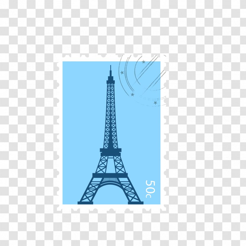 Eiffel Tower Euclidean Vector - Elf Stamps Transparent PNG